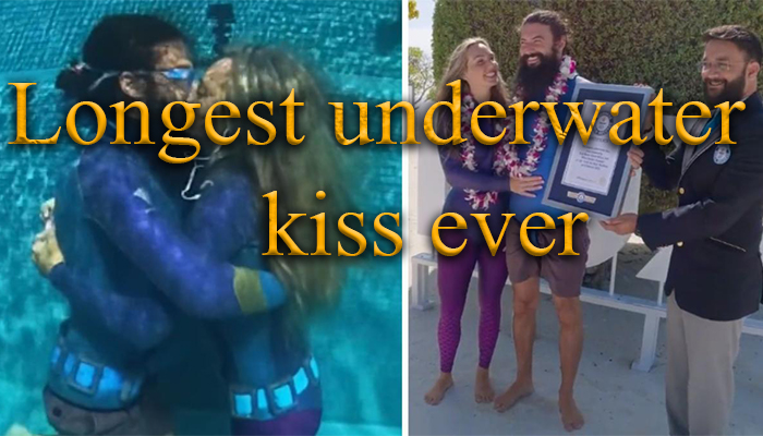 longest underwater kiss ever